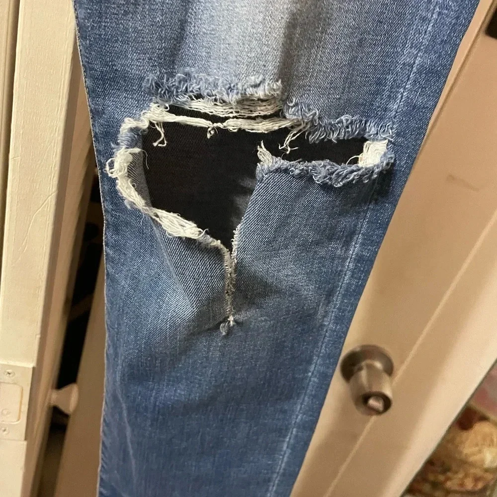 REBECCA MINKOFF MERCER DISTRESSED BOYFRIEND SKINNY JEANS